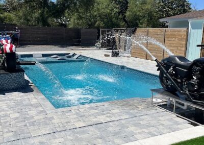 Motorcycle Pool Fountain