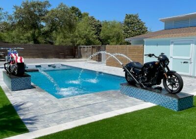 Motorcycle fountains 2 distinct fountains