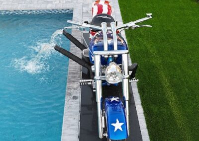 motorcycle Pool fountain Flag Cover